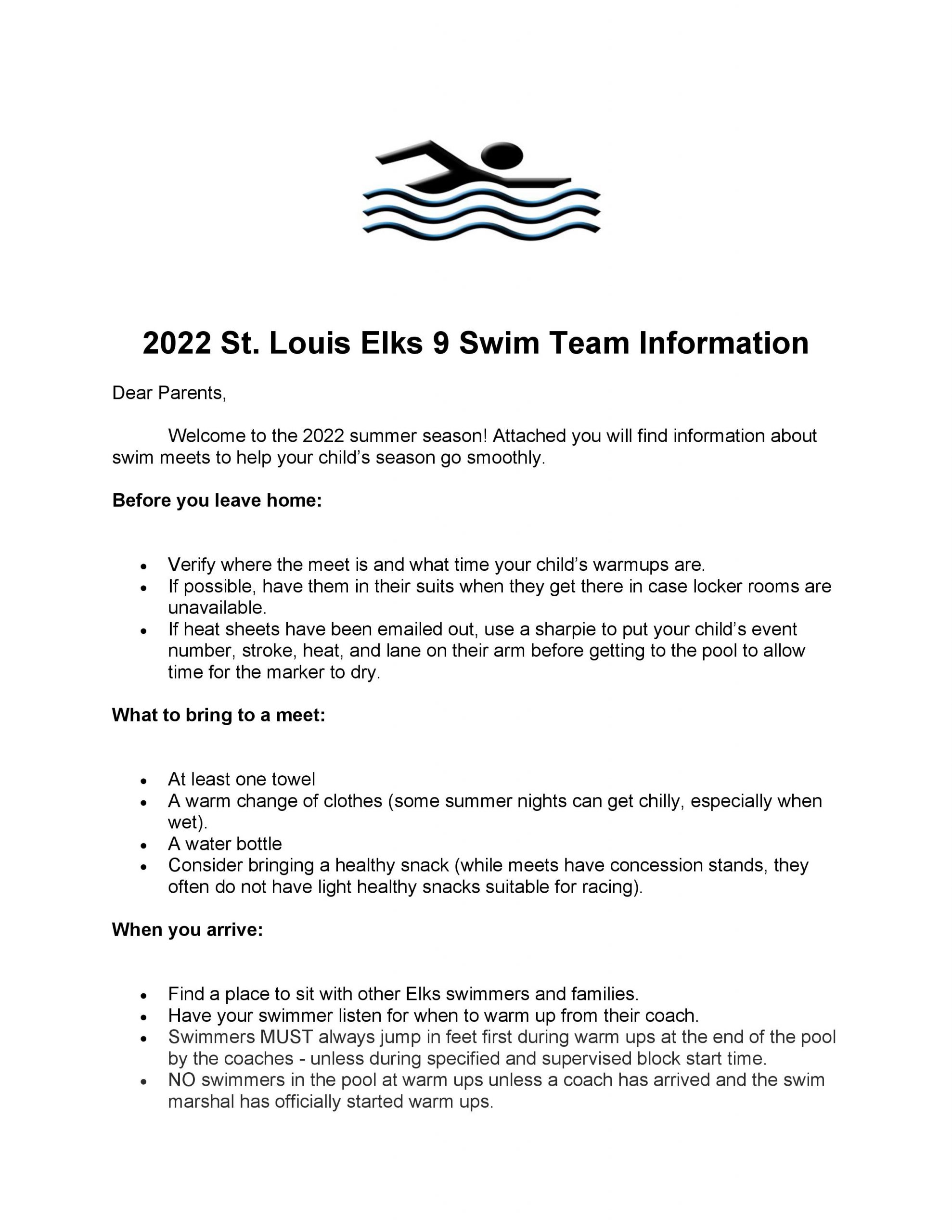 Swim Team – All American St. Louis Elks Lodge #9